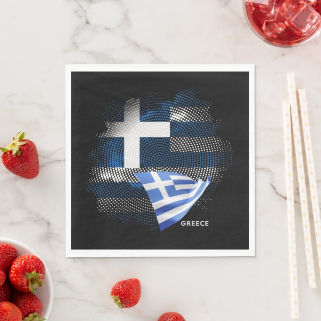 Griechenland-Flagge Serviette (Beispiel)