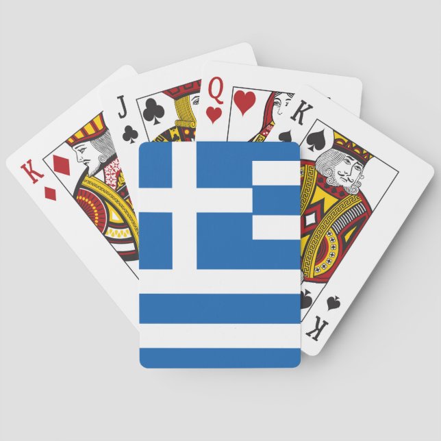 Griechenland-Flagge Spielkarten (Rückseite)