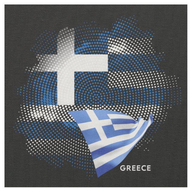 Griechenland-Flagge Stoff (Nahaufnahme)