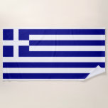Griechenland-Flagge Strandtuch<br><div class="desc">Flagge Griechenlands</div>