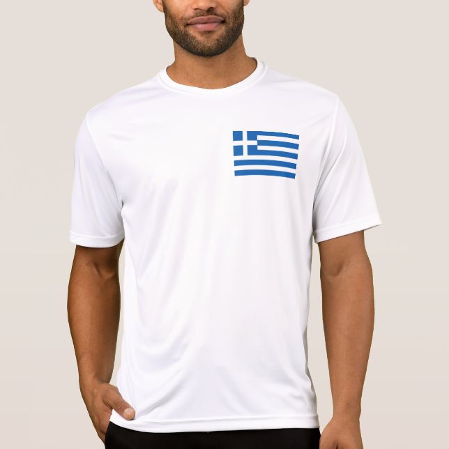 Griechenland-Flagge T-Shirt (Vorderseite)