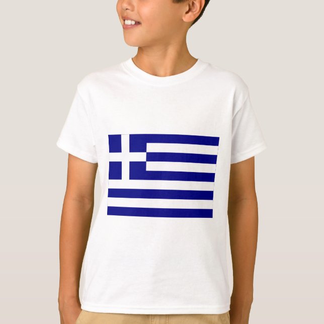 Griechenland-Flagge T-Shirt (Vorderseite)