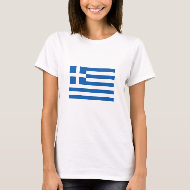 Griechenland-Flagge T-Shirt (Vorderseite)