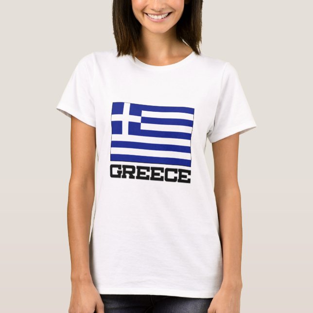 Griechenland-Flagge T-Shirt (Vorderseite)
