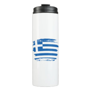 Griechenland-Flagge Thermosbecher