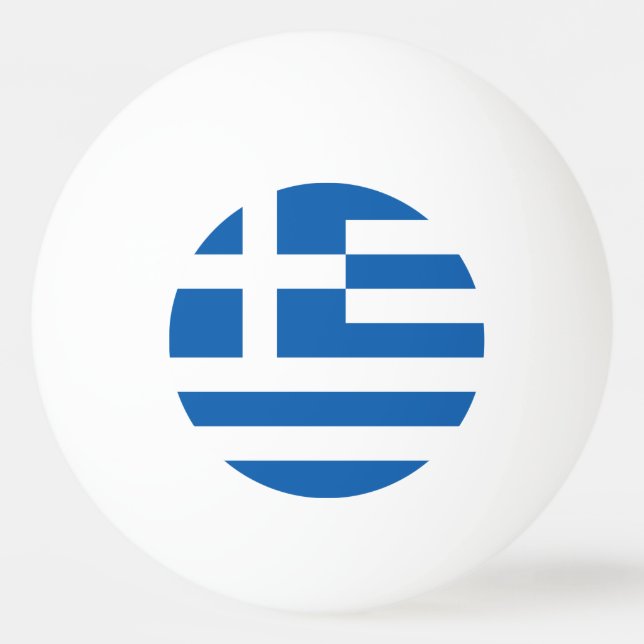 Griechenland-Flagge Tischtennisball (Vorderseite)