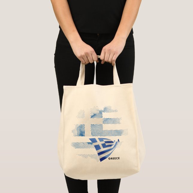 Griechenland-Flagge Tragetasche (Vorderseite (Produkt))