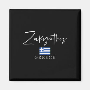 Griechenland Flagge Urlaub - Insel Zakynthos Magnet