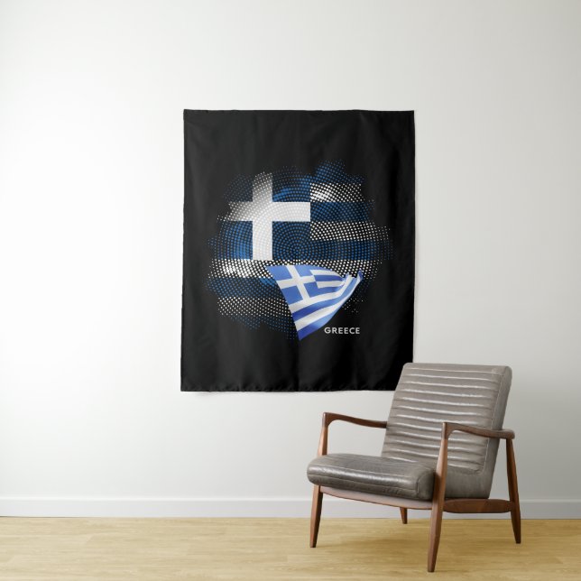 Griechenland-Flagge Wandteppich (Beispiel)