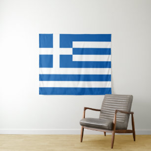 Griechenland-Flagge Wandteppich