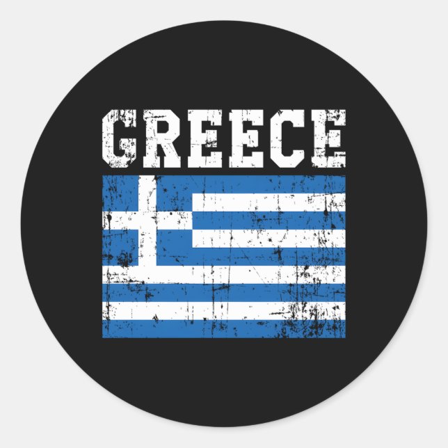 Griechenland Flaggen griechischer Wurzeln Runder Aufkleber (Vorderseite)
