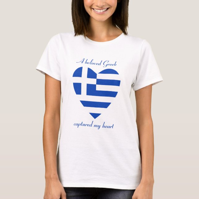 Griechenland-Flaggen-Schatz-T - Shirt (Vorderseite)