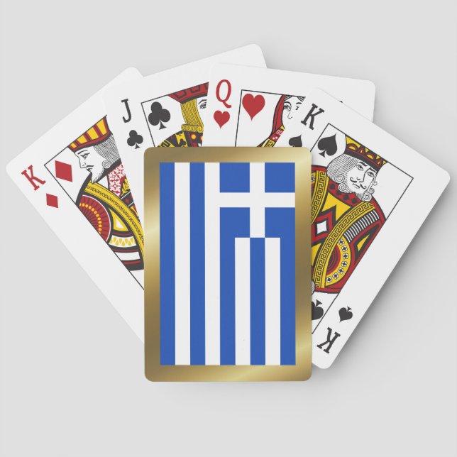 Griechenland - Flaggenplatzierungen Spielkarten (Rückseite)