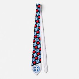 Griechenland Flaggenstaat Herzmuster Patriotic Gre Krawatte