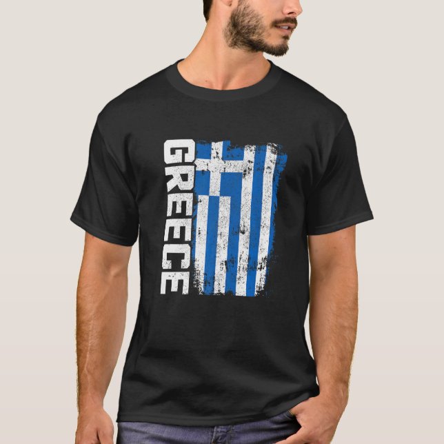Griechenland - Flaggenstand T-Shirt (Vorderseite)