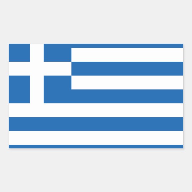 Griechenland Flaggenstopers* Ελλάδα Annecμαμαία Αρ Rechteckiger Aufkleber (Vorderseite)