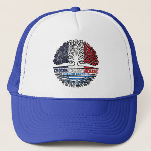 Griechenland - Frankreich - Baumroots-Flagge Truckerkappe
