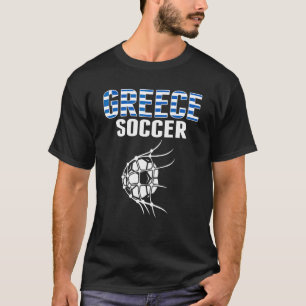Griechenland Fußball im Netz Tor Griechischer Fuß T-Shirt