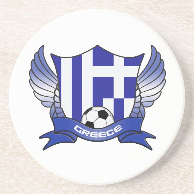 Griechenland Fußball-Untersetzer Sandstein Untersetzer (Vorne)