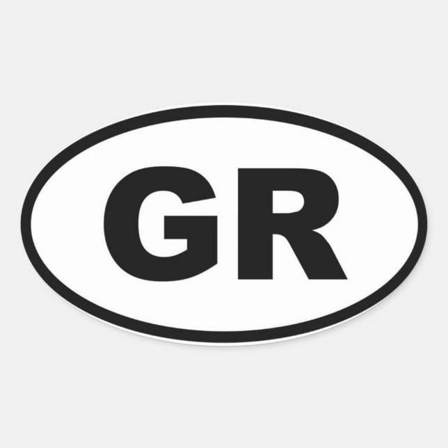 Griechenland - GR - Europa Ovaler Aufkleber (Vorderseite)