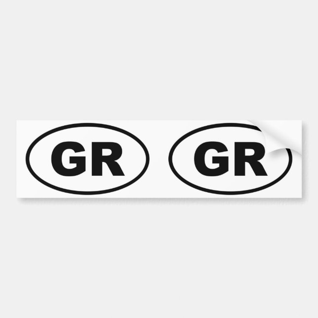 Griechenland GR Europäischer Oval Autoaufkleber (Vorne)