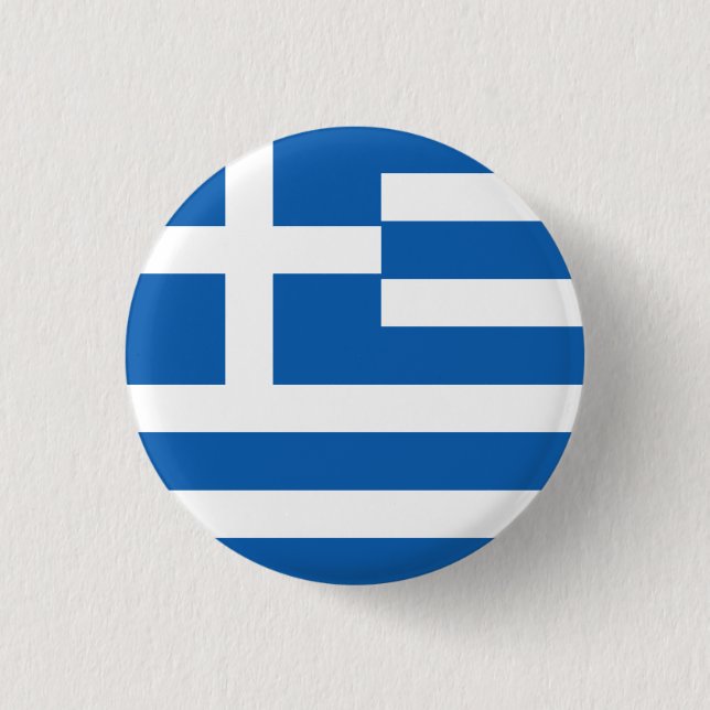 Griechenland (griechische Flagge) Button (Vorderseite)