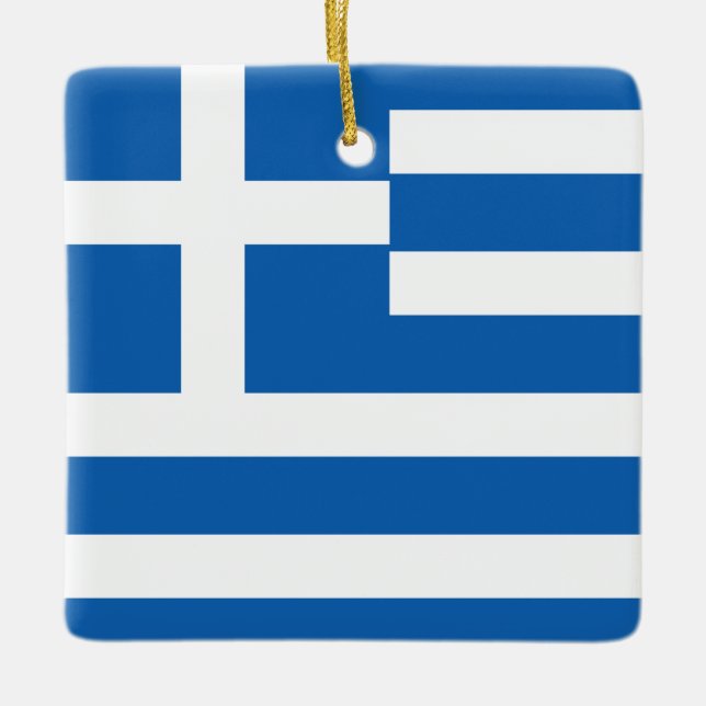 Griechenland (griechische Flagge) Keramikornament (Vorderseite)