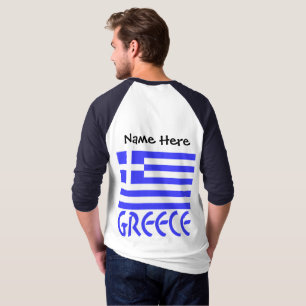 Griechenland Griechische Flagge Personalisiert T-Shirt