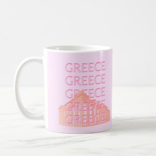 Griechenland, griechische Kunst, Pastel Travel Art Kaffeetasse (Links)