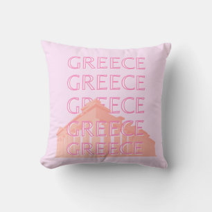 Griechenland, griechische Kunst, Pastel Travel Art Kissen
