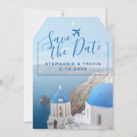 Griechenland Hochzeit des Santorini-Gepäcks Save t