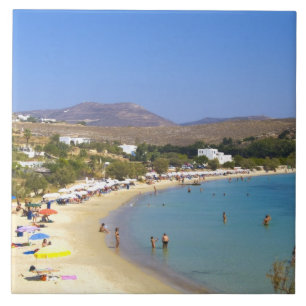 Griechenland, Insel Paros, Krios Beach aus der Höh Fliese