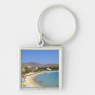 Griechenland, Insel Paros, Krios Beach aus der Höh Schlüsselanhänger