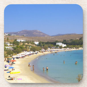 Griechenland, Insel Paros, Krios Beach aus der Höh Untersetzer