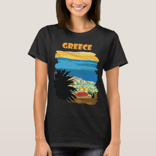 Griechenland Insel Sonnenuntergang Szenische Reise T-Shirt