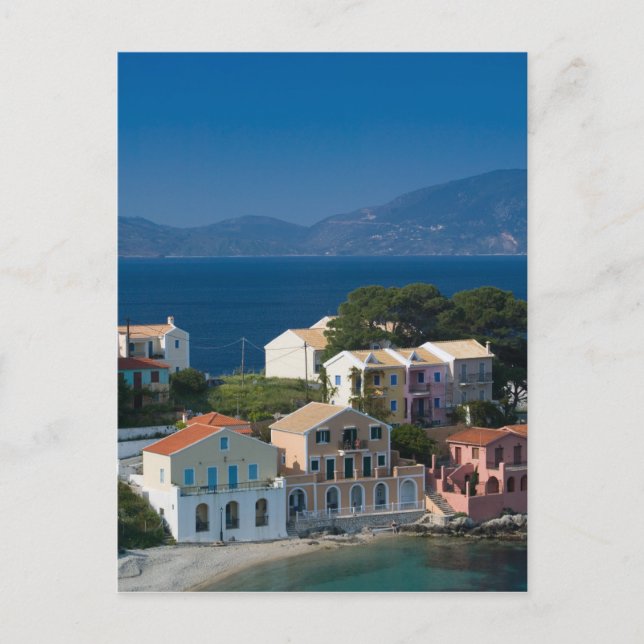 Griechenland, Ionische Inseln, KEFALONIEN, Assos: Postkarte (Vorderseite)