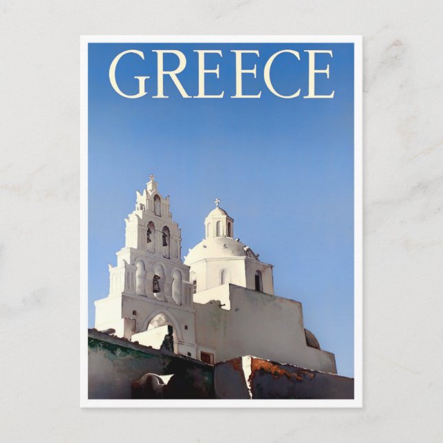 Griechenland Jahrgang Reise Postkarte (Vorderseite)