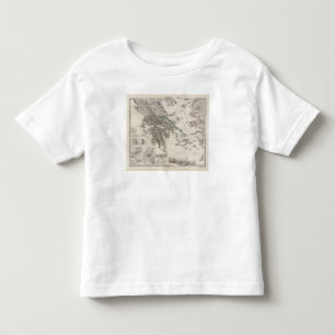 Griechenland-Karte durch Stieler Kleinkind T-shirt