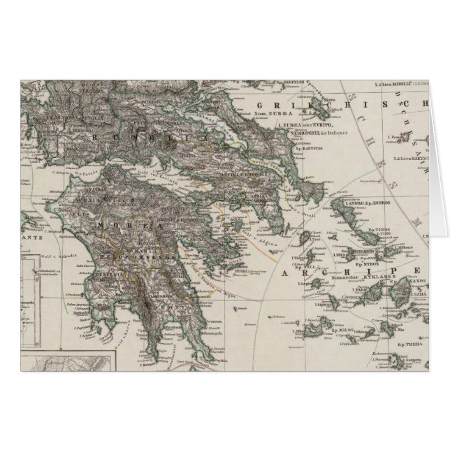 Griechenland Karte von Stieler (Vorderseite (Horizontal))