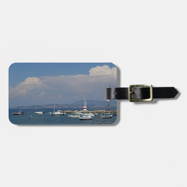 Griechenland, Korfu, alter Leuchtturm, Gepäckanhänger (Vorderseite horizontal)