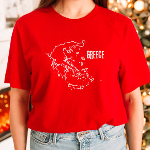 Griechenland - Länderplan für die griechische Kont T-Shirt