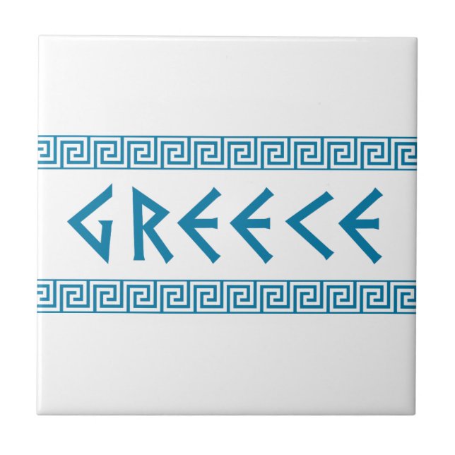 Griechenland-Landnationstextnamensymbol-Grieche Fliese (Vorderseite)