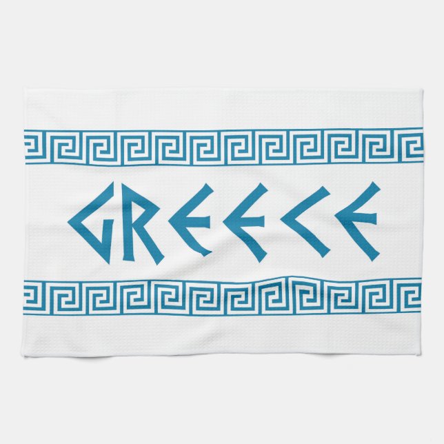 Griechenland-Landsymbolnamen-Textgrieche Küchentuch (Horizontal)