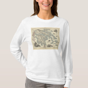 Griechenland mit Einfügungskarten von Korfu und T-Shirt