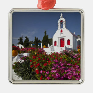 Griechenland, Mykonos, Hübsche kleine Kapelle in d Silbernes Ornament