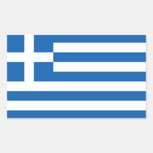 Griechenland - Nationale Flagge Griechenlands Rechteckiger Aufkleber