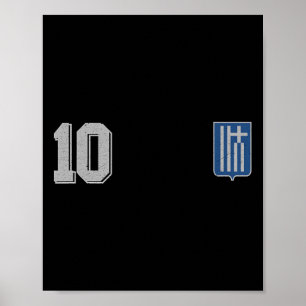 Griechenland oder Höllen im Fußball oder Fußball-S Poster
