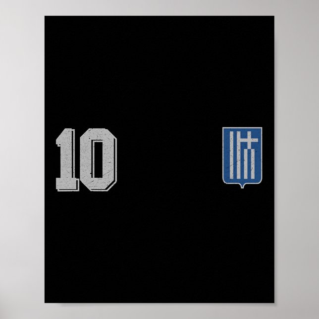 Griechenland oder Höllen im Fußball oder Fußball-S Poster (Vorne)