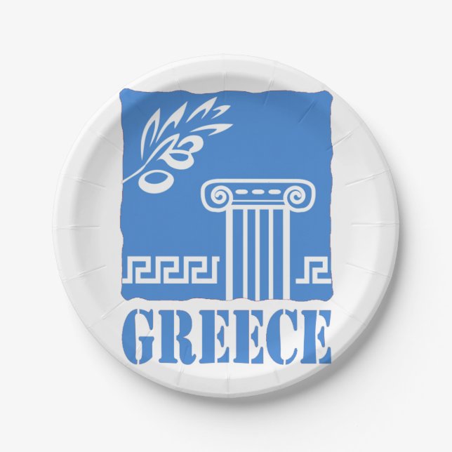 Griechenland Pappteller (Vorderseite)