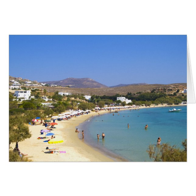 Griechenland, Paros Island, Krios Beach von oben (Vorderseite (Horizontal))